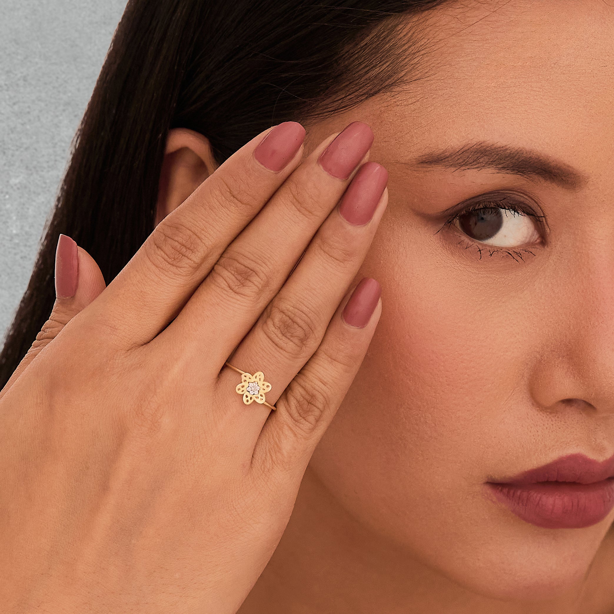 Petal Kiss Diamond Ring